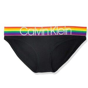 NWOT Calvin Klein Women's Bikini Panty, Medium, 2020 Pride in Black